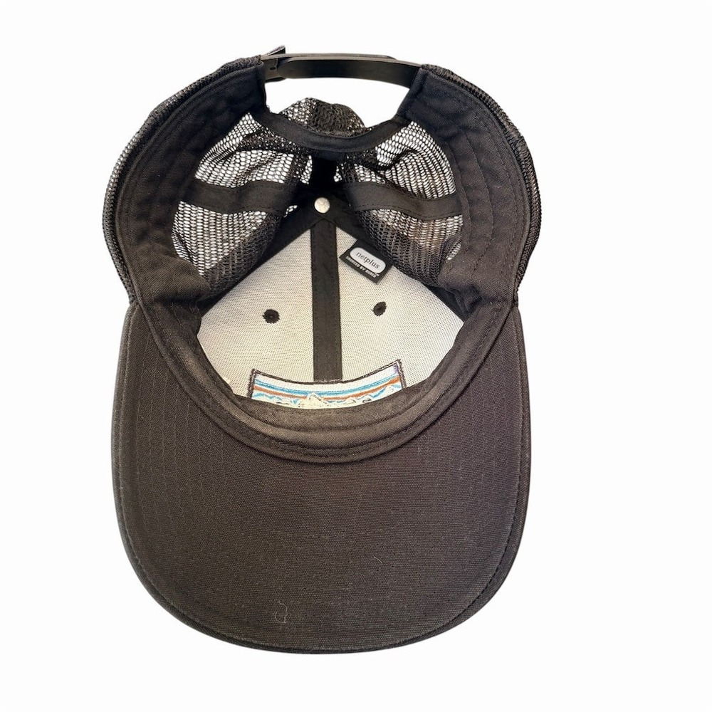 Patagonia Trucker Hat Unisex One Size Black Mesh Snapback Logo Patch - Picture 3 of 5